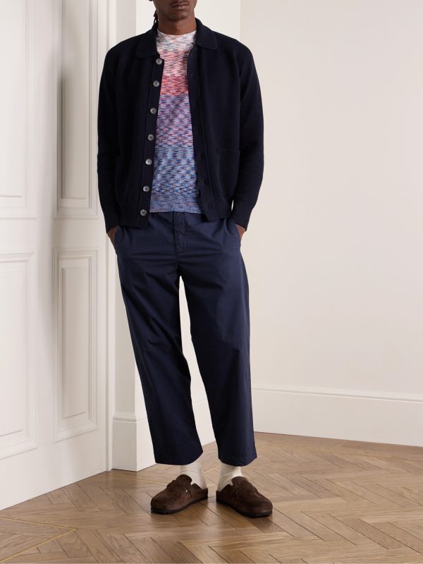 Honeycomb-Knit Cotton Overshirt - OU Honeycomb-Knit Cotton Overshirt - OU