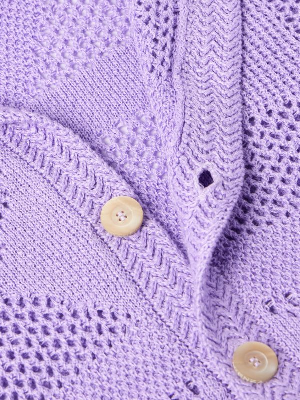 Camp-Collar Crocheted Linen and Cotton-Blend Shirt - CU Camp-Collar Crocheted Linen and Cotton-Blend Shirt - CU