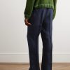 Straight-Leg Linen Trousers - BK Straight-Leg Linen Trousers - BK