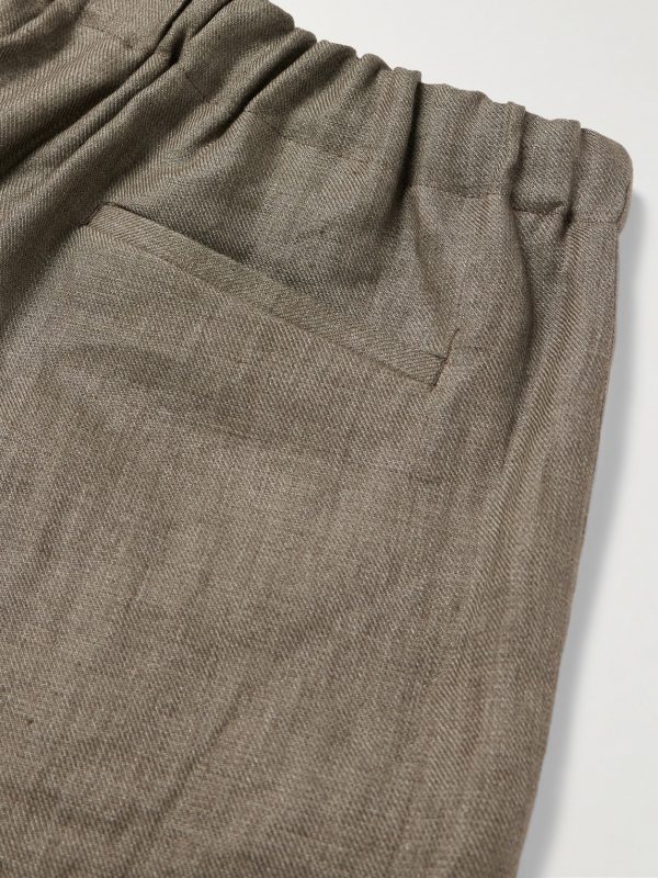 Tapered Linen-Twill Bermuda Shorts - CU Tapered Linen-Twill Bermuda Shorts - CU