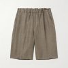 Tapered Linen-Twill Bermuda Shorts Tapered Linen-Twill Bermuda Shorts