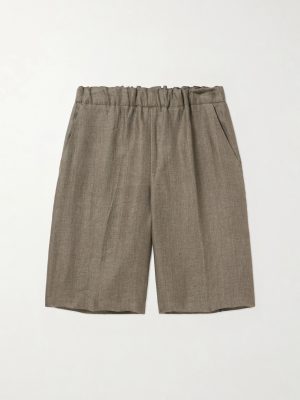 Tapered Linen-Twill Bermuda Shorts Tapered Linen-Twill Bermuda Shorts