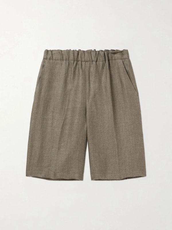 Tapered Linen-Twill Bermuda Shorts Tapered Linen-Twill Bermuda Shorts