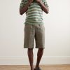 Tapered Linen-Twill Bermuda Shorts - OU Tapered Linen-Twill Bermuda Shorts - OU
