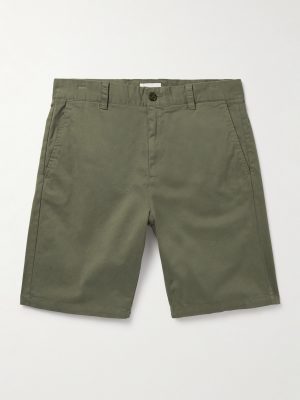 Crown 1090 Straight-Leg Brushed Organic Cotton-Blend Twill Shorts Crown 1090 Straight-Leg Brushed Organic Cotton-Blend Twill Shorts