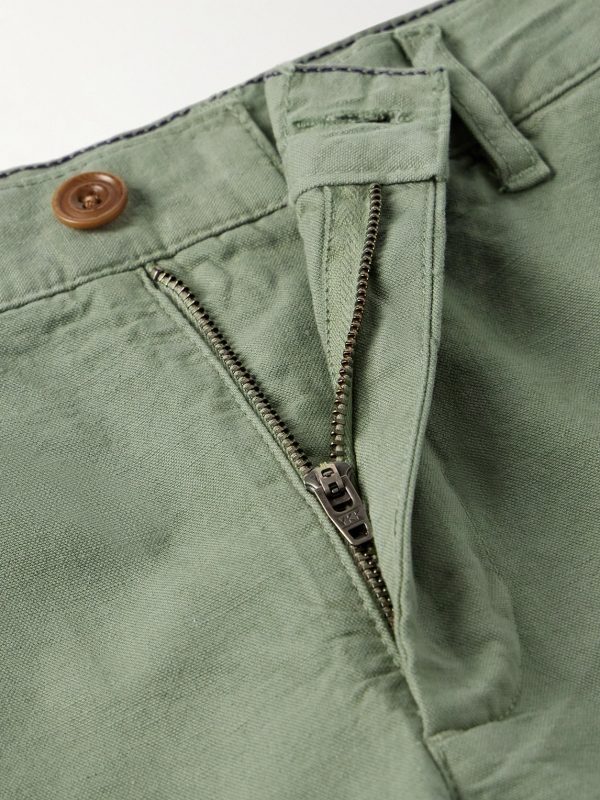 Byron Slim-Fit Straight-Leg Garment-Dyed Cotton and Linen-Blend Shorts - CU Byron Slim-Fit Straight-Leg Garment-Dyed Cotton and Linen-Blend Shorts - CU