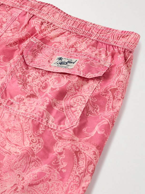 Straight-Leg Mid-Length Paisley-Print Recycled Swim Shorts - CU Straight-Leg Mid-Length Paisley-Print Recycled Swim Shorts - CU