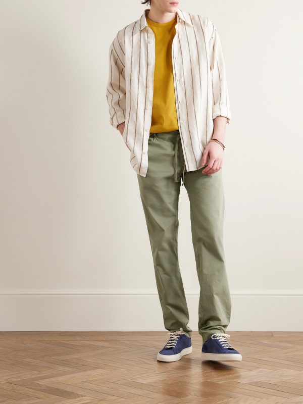 Tanker Slim-Fit Straight-Leg Cotton Drawstring Trousers - OU Tanker Slim-Fit Straight-Leg Cotton Drawstring Trousers - OU