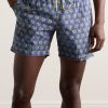 Straight-Leg Mid-Length Printed Swim Shorts - OU Straight-Leg Mid-Length Printed Swim Shorts - OU