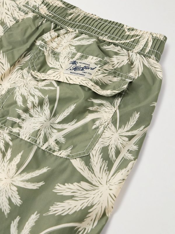 Straight-Leg Mid-Length Printed Recycled Swim Shorts - CU Straight-Leg Mid-Length Printed Recycled Swim Shorts - CU