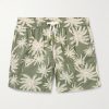 Straight-Leg Mid-Length Printed Recycled Swim Shorts Straight-Leg Mid-Length Printed Recycled Swim Shorts