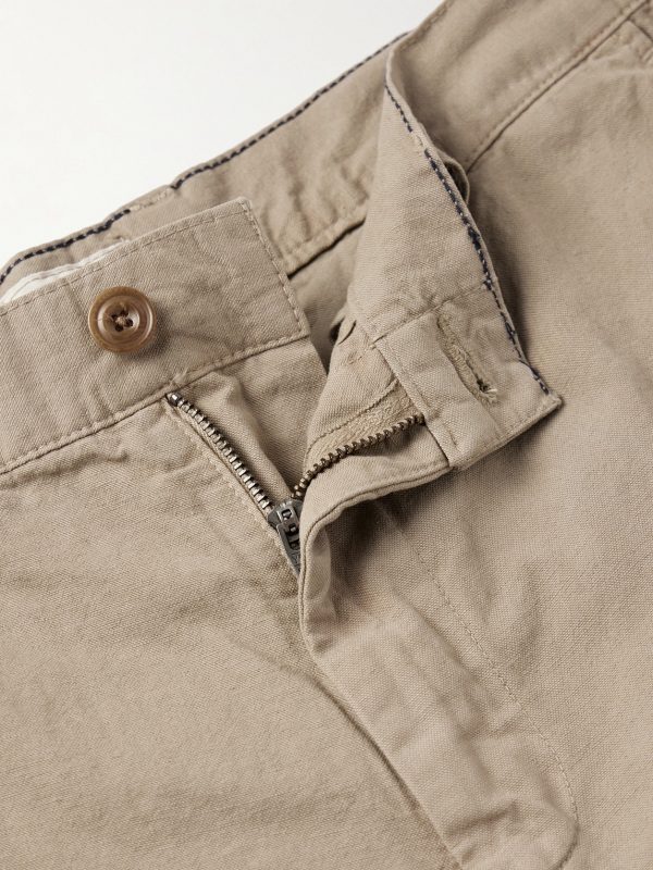 Tyron Slim-Fit Straight-Leg Cotton and Linen-Blend Trousers - E1 Tyron Slim-Fit Straight-Leg Cotton and Linen-Blend Trousers - E1