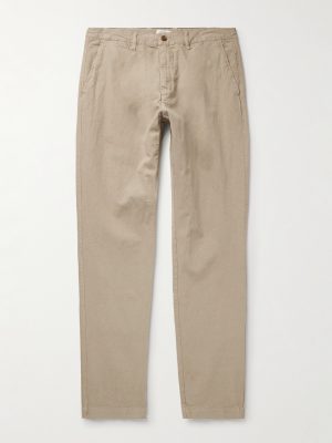 Tyron Slim-Fit Straight-Leg Cotton and Linen-Blend Trousers Tyron Slim-Fit Straight-Leg Cotton and Linen-Blend Trousers