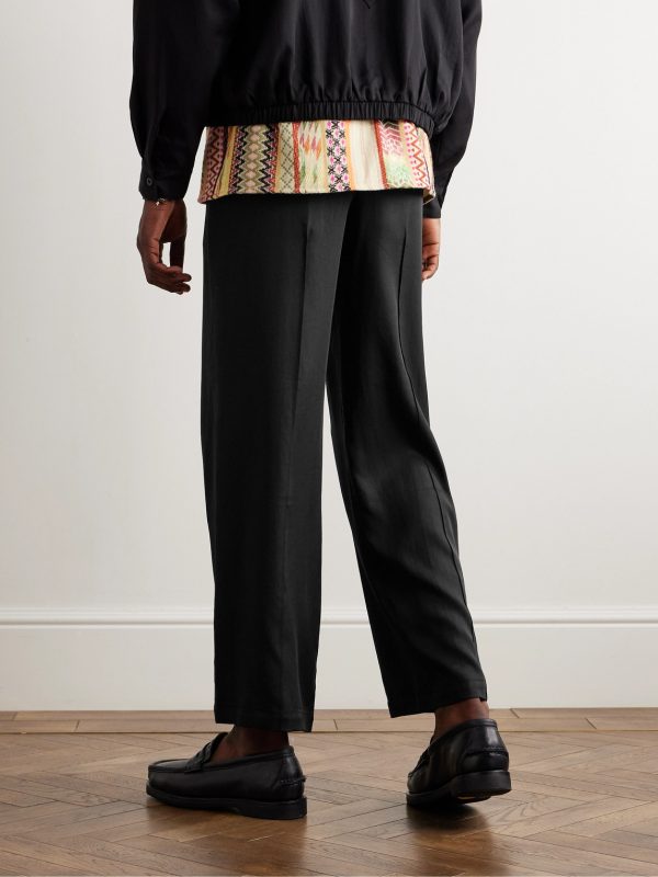 Straight-Leg Lyocell Trousers - BK
