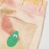 Straight-Leg Embroidered Appliquéd Tie-Dyed Denim Shorts - CU