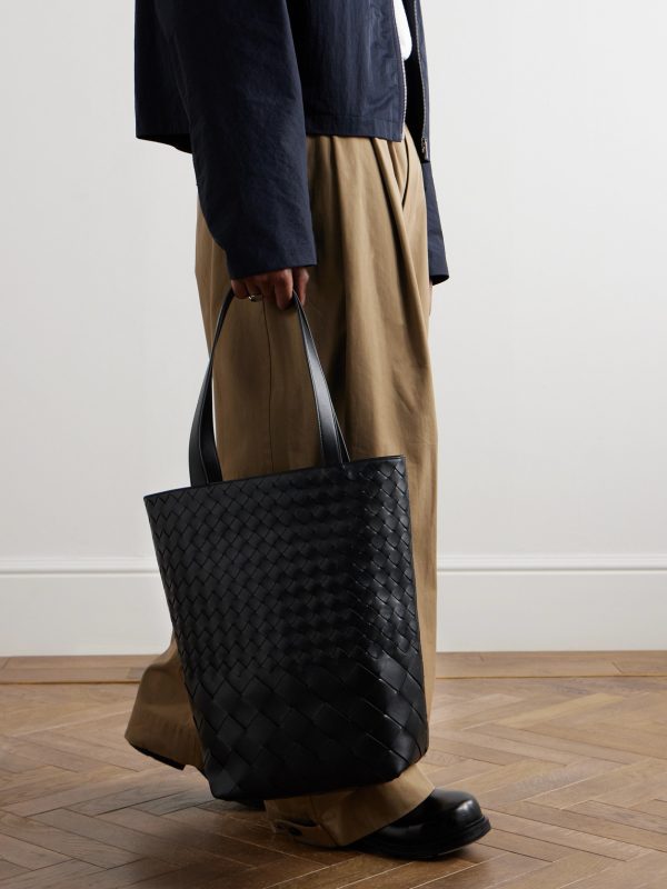 Small N/S Intrecciato Leather Tote - OU Small N/S Intrecciato Leather Tote - OU