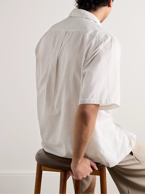 Checked Cotton-Voile Shirt - BK Checked Cotton-Voile Shirt - BK