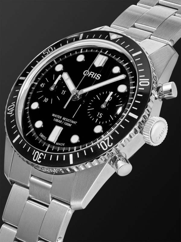 Divers Sixty-Five Automatic Chronograph 40mm Stainless Steel Watch, Ref. No. 01 771 7791 4054-07 8 20 18 - FR Divers Sixty-Five Automatic Chronograph 40mm Stainless Steel Watch, Ref. No. 01 771 7791 4054-07 8 20 18 - FR
