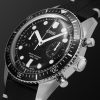 Divers Sixty-Five Automatic Chronograph 40mm Stainless Steel and Leather Watch, Ref. No. 01 771 7791 4054-07 6 20 01 - FR Divers Sixty-Five Automatic Chronograph 40mm Stainless Steel and Leather Watch, Ref. No. 01 771 7791 4054-07 6 20 01 - FR