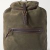 Camp Leather-Trimmed Suede Backpack Camp Leather-Trimmed Suede Backpack