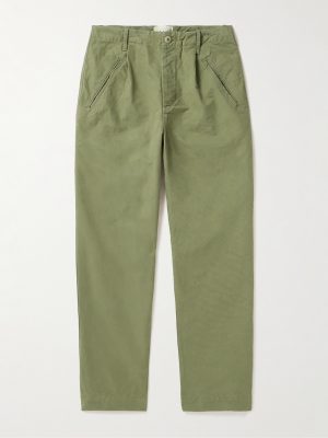 Assembly Straight-Leg Pleated Cotton-Twill Trousers Assembly Straight-Leg Pleated Cotton-Twill Trousers