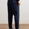 Assembly Straight-Leg Pleated Cotton-Twill Trousers - BK