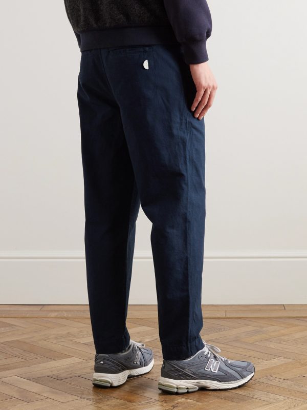 Assembly Straight-Leg Pleated Cotton-Twill Trousers - BK