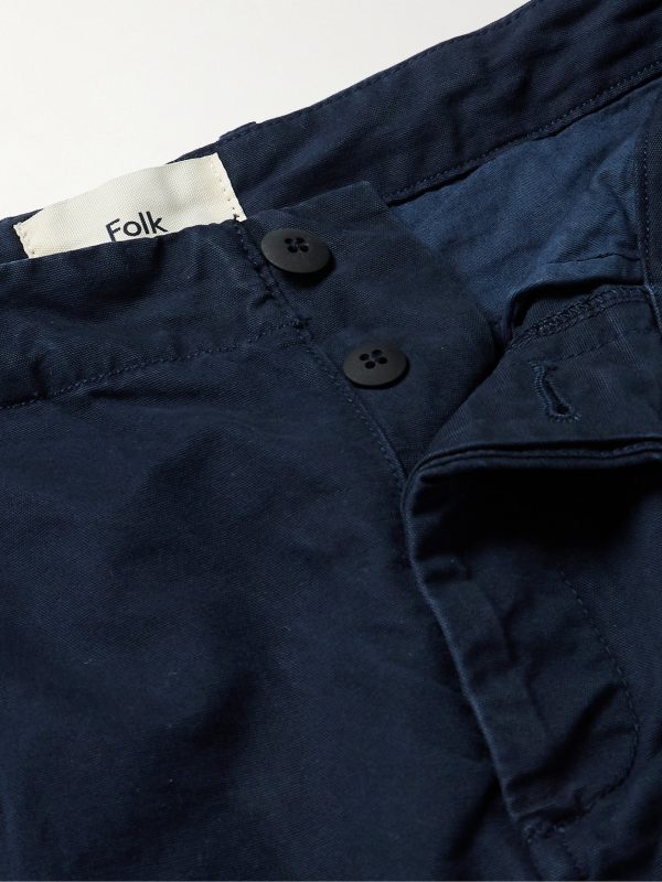 Assembly Straight-Leg Pleated Cotton-Twill Trousers - E1