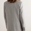 Oversized Double-Breasted Wool Blazer - BK