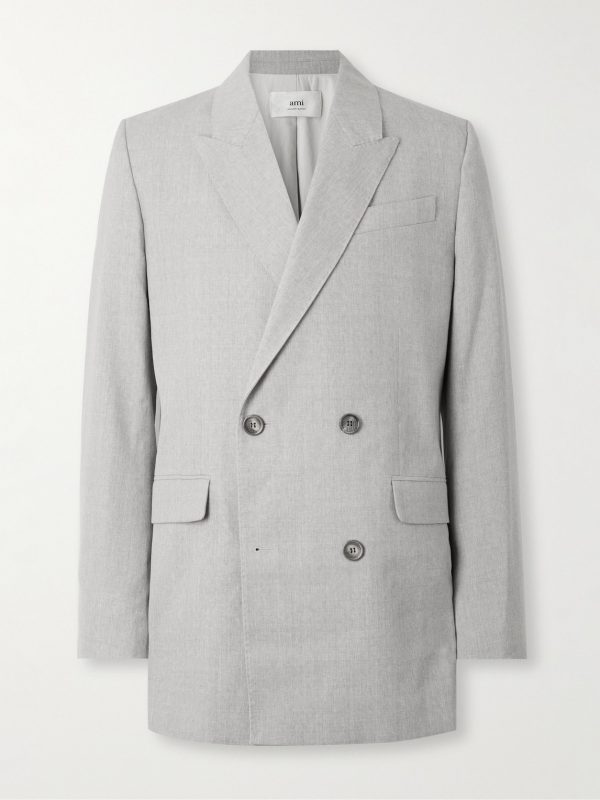 Oversized Double-Breasted Wool Blazer