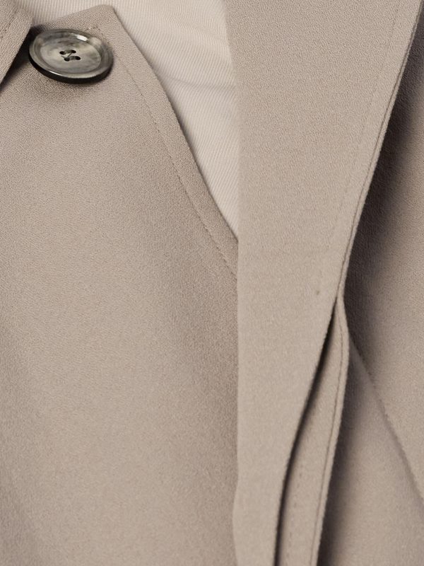 Belted Wool-Crepe Coat - CU Belted Wool-Crepe Coat - CU