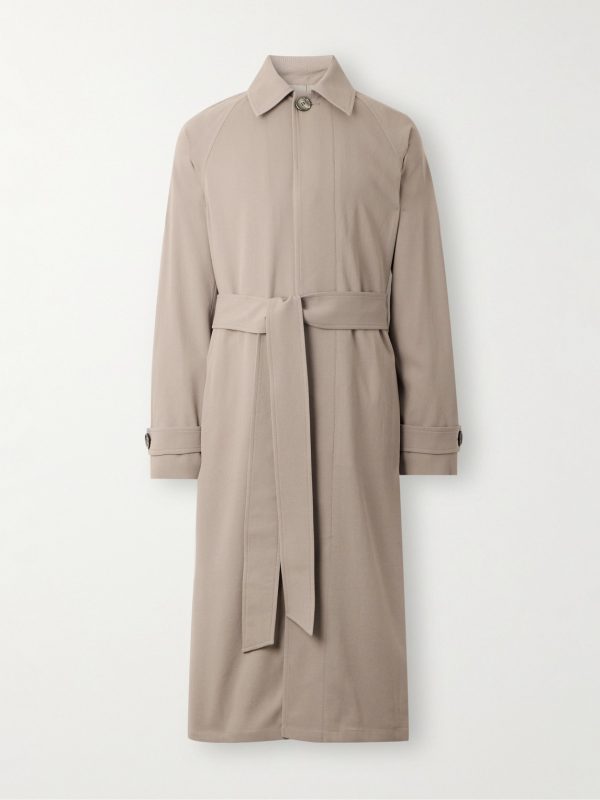 Belted Wool-Crepe Coat Belted Wool-Crepe Coat