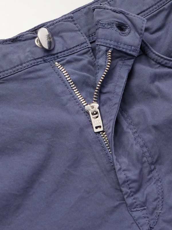 Straight-Leg Stretch-Cotton Bermuda Shorts - E1 Straight-Leg Stretch-Cotton Bermuda Shorts - E1