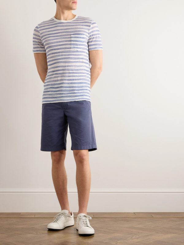 Straight-Leg Stretch-Cotton Bermuda Shorts - OU Straight-Leg Stretch-Cotton Bermuda Shorts - OU