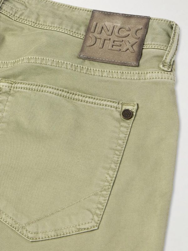 Slim-Fit Cotton-Blend Trousers - CU Slim-Fit Cotton-Blend Trousers - CU