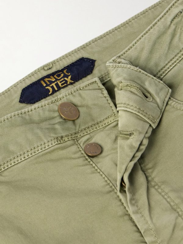Slim-Fit Cotton-Blend Trousers - E1 Slim-Fit Cotton-Blend Trousers - E1