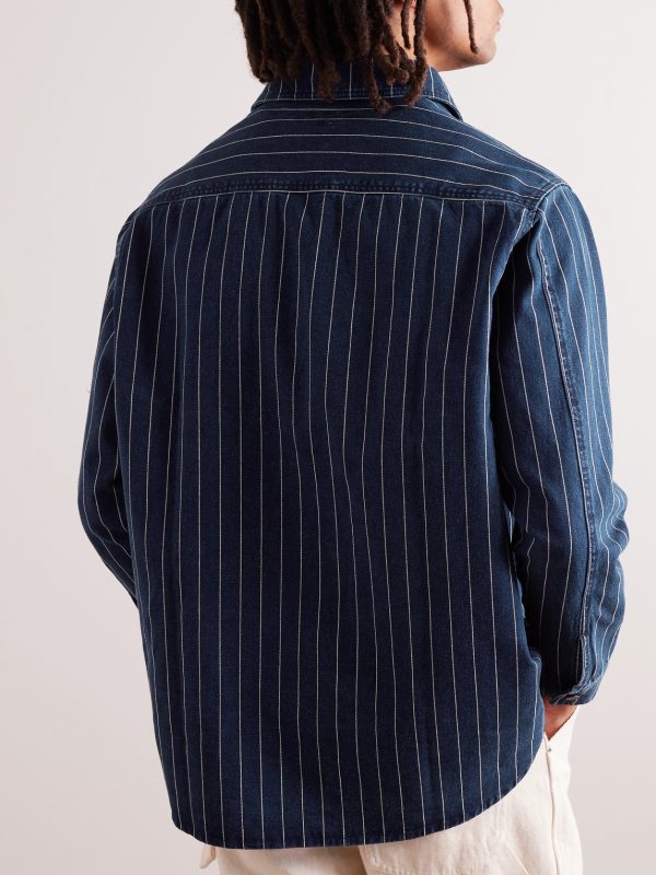 Nīkau Pinstriped Denim Overshirt - BK Nīkau Pinstriped Denim Overshirt - BK