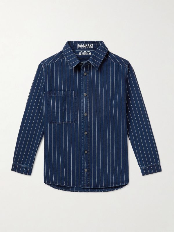 Nīkau Pinstriped Denim Overshirt Nīkau Pinstriped Denim Overshirt