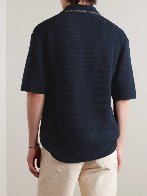 Embroidered Cotton Polo Shirt - BK Embroidered Cotton Polo Shirt - BK