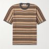 Striped Textured-Cotton T-Shirt Striped Textured-Cotton T-Shirt