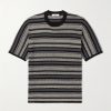 Striped Textured-Cotton T-Shirt Striped Textured-Cotton T-Shirt