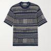 Jacquard-Knit Cotton T-Shirt