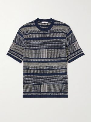 Jacquard-Knit Cotton T-Shirt Jacquard-Knit Cotton T-Shirt