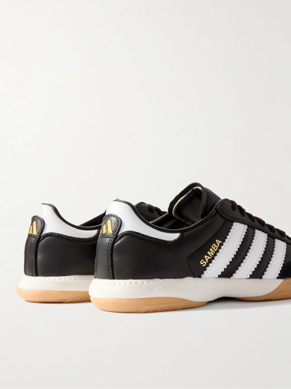 Samba MN Suede-Trimmed Leather Sneakers - BK Samba MN Suede-Trimmed Leather Sneakers - BK