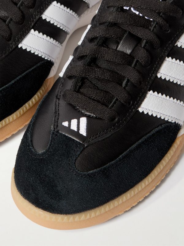 Samba MN Suede-Trimmed Leather Sneakers - CU Samba MN Suede-Trimmed Leather Sneakers - CU