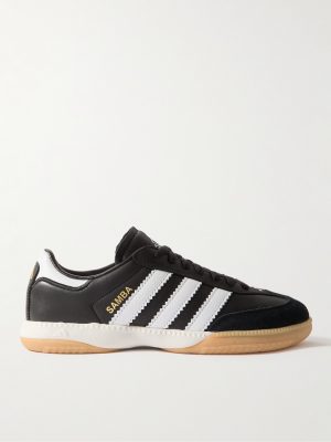 Samba MN Suede-Trimmed Leather Sneakers Samba MN Suede-Trimmed Leather Sneakers