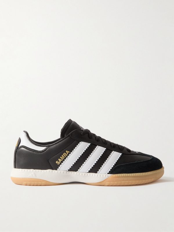 Samba MN Suede-Trimmed Leather Sneakers Samba MN Suede-Trimmed Leather Sneakers