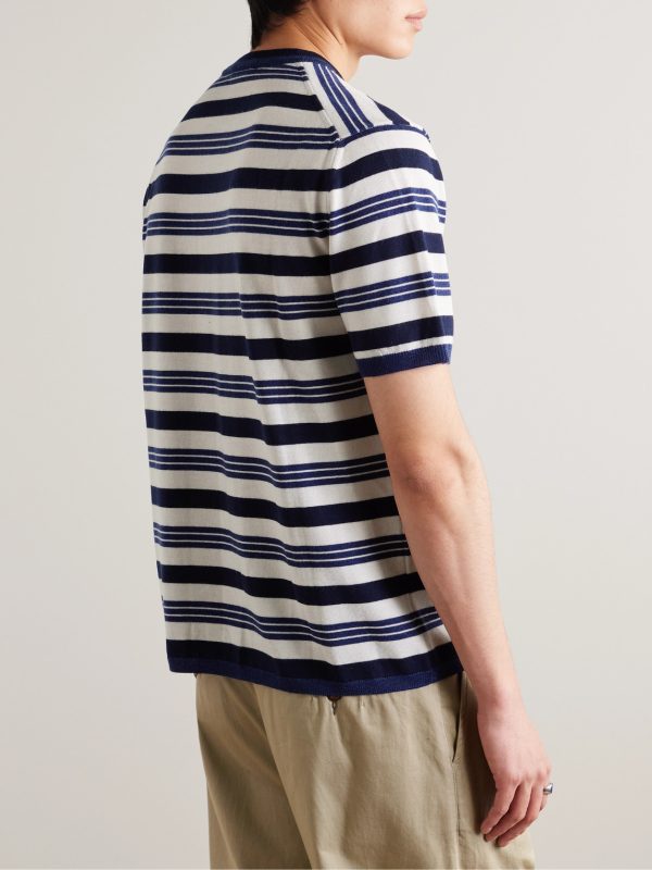 Striped Merino Wool T-Shirt - BK Striped Merino Wool T-Shirt - BK