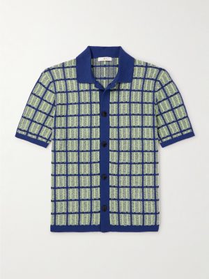 Checked Cotton-Blend Shirt