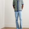 Checked Cotton-Blend Shirt - OU Checked Cotton-Blend Shirt - OU